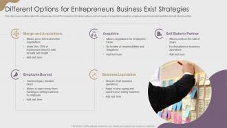 Different Options For Entrepreneurs Business Exist Strategies