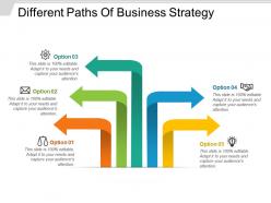 Different paths of business strategy powerpoint ideas