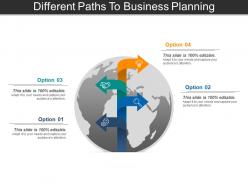 Different paths to business planning powerpoint layout