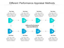 Different performance appraisal methods ppt powerpoint presentation styles infographics cpb