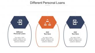 Different Personal Loans Ppt Powerpoint Presentation Styles Template Cpb