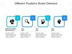 Different positions board directors ppt powerpoint presentation ideas outfit cpb