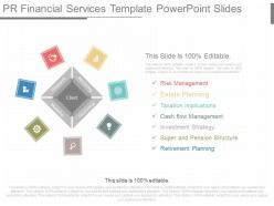 Different pr financial services template powerpoint slides