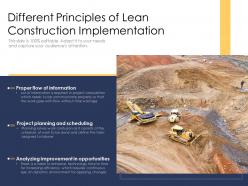 Different principles of lean construction implementation