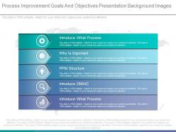 Different process improvement goals and objectives presentation background images