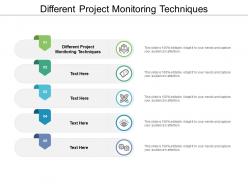Different project monitoring techniques ppt powerpoint presentation layouts visual aids cpb