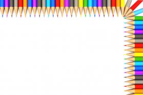 Different shades of pencils stock photo