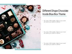 Different shape chocolate inside blue box theme