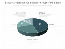 Different stocks and bonds combined portfolio ppt slides
