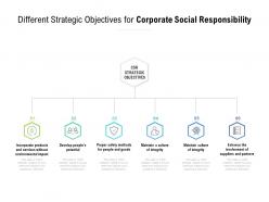Different strategic objectives for corporate social responsibility