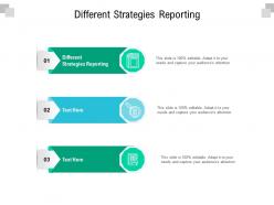 Different strategies reporting ppt powerpoint presentation visual aids deck cpb