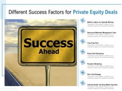 Different success factors for private equity deals