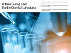 Different testing tubes used in chemical laboratories