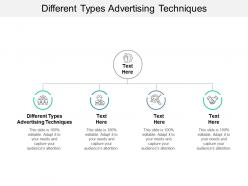 Different types advertising techniques ppt powerpoint presentation slides elements cpb