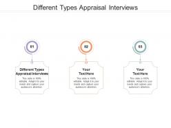 Different types appraisal interviews ppt powerpoint presentation summary professional cpb