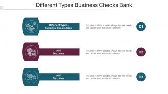 Different Types Business Checks Bank Ppt Powerpoint Presentation Visual Aids Cpb