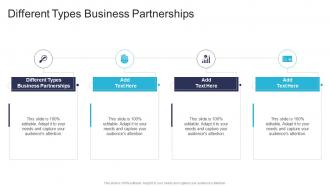Different Types Business Partnerships In Powerpoint And Google Slides Cpb