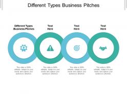 Different types business pitches ppt powerpoint presentation show themes cpb
