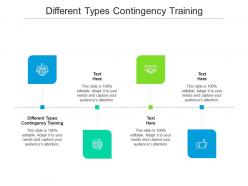 Different types contingency training ppt powerpoint presentation infographic template guidelines cpb