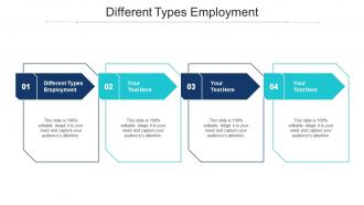Different Types Employment Ppt Powerpoint Presentation Slides Visuals Cpb