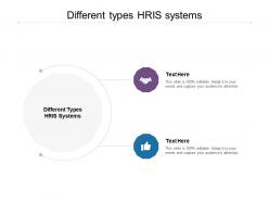 Different types hris systems ppt powerpoint presentation professional templates cpb