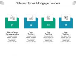 Different types mortgage lenders ppt powerpoint presentation gallery diagrams cpb