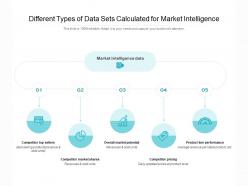 Different types of data sets calculated for market intelligence