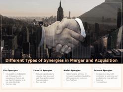 Different types of synergies in merger and acquisition