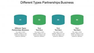 Different types partnerships business ppt powerpoint presentation show inspiration cpb