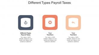 Different types payroll taxes ppt powerpoint presentation outline maker cpb