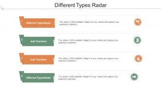 Different Types Radar Ppt Powerpoint Presentation Slides Background Image Cpb