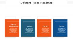 Different types roadmap ppt powerpoint presentation infographics themes cpb