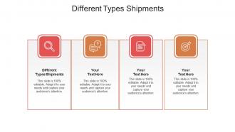 Different types shipments ppt powerpoint presentation model visuals cpb
