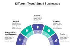 Different types small businesses ppt powerpoint presentation portfolio graphics download cpb