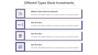 Different Types Stock Investments Ppt Powerpoint Presentation Slides Grid Cpb