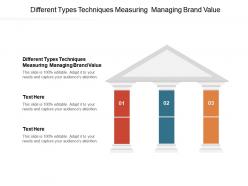 Different types techniques measuring managing brand value ppt powerpoint presentation infographic template grid cpb