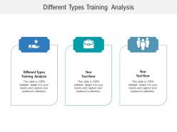 Different types training analysis ppt powerpoint presentation slides templates cpb