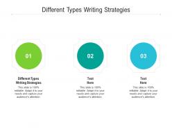 Different types writing strategies ppt powerpoint presentation outline graphics download cpb