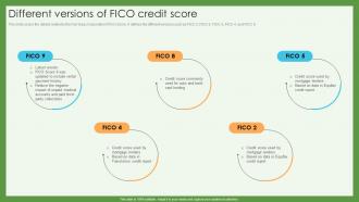 Different Versions Of Fico Credit Score Credit Scoring And Reporting Complete Guide Fin SS