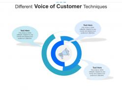 Different voice of customer techniques infographic template