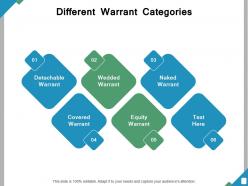 Different warrant categories ppt powerpoint presentation file icon