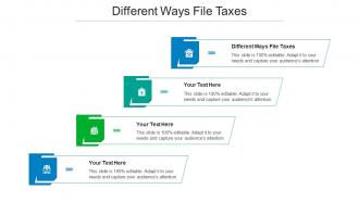 Different Ways File Taxes Ppt Powerpoint Presentation Model Structure Cpb