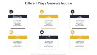 Different Ways Generate Income In Powerpoint And Google Slides Cpb