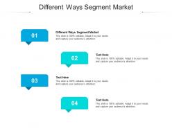 Different ways segment market ppt powerpoint presentation layouts show cpb