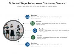 Different ways to improve customer service infographic template