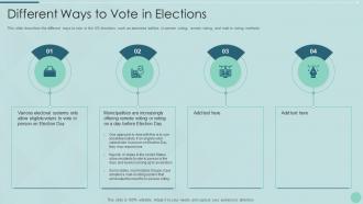 Different ways to vote in elections voting system it ppt designs
