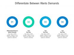 Differentiate between wants demands ppt powerpoint presentation layouts graphics tutorials cpb