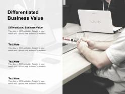Differentiated business value ppt powerpoint presentation infographic template ideas cpb