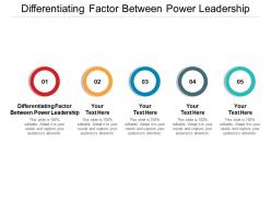 Differentiating factor between power leadership ppt powerpoint presentation inspiration example topics cpb