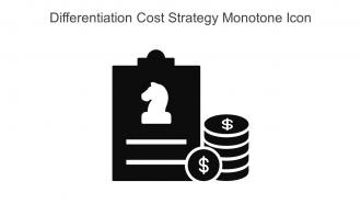 Differentiation Cost Strategy Monotone Icon In Powerpoint Pptx Png And Editable Eps Format